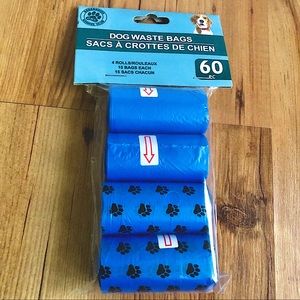 3/$15 Dog Waste Bag 60 Bags Blue